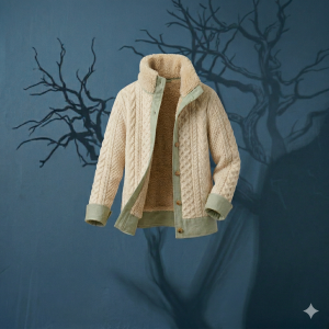 Lou Roure - Veste Grosse Maille 100% Lin et Laine Français - Unisex